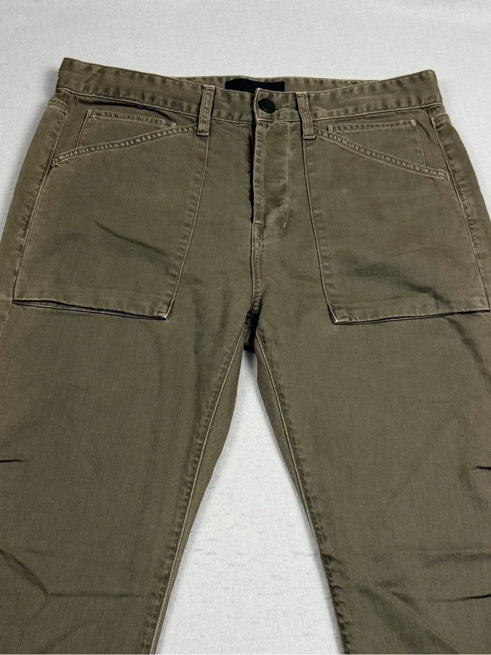 J Brand Mens Olive Green Jeans 32x33 Straight Leg 5 Pocket Denim